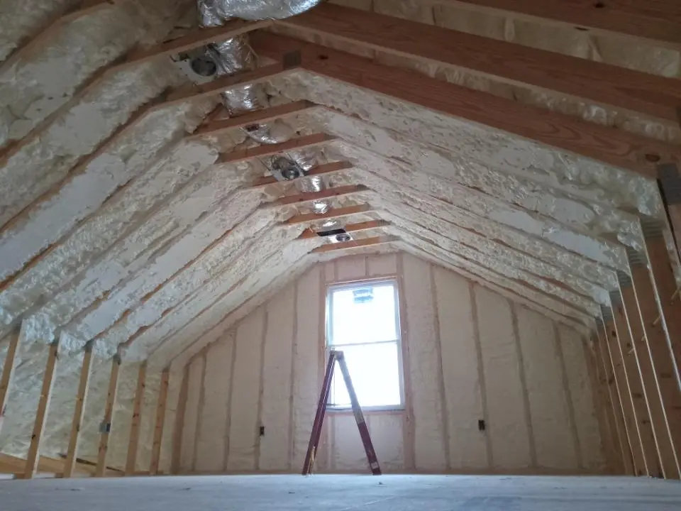 Spray foam roofing application for Crawl Space Insulation project in Fort Hood